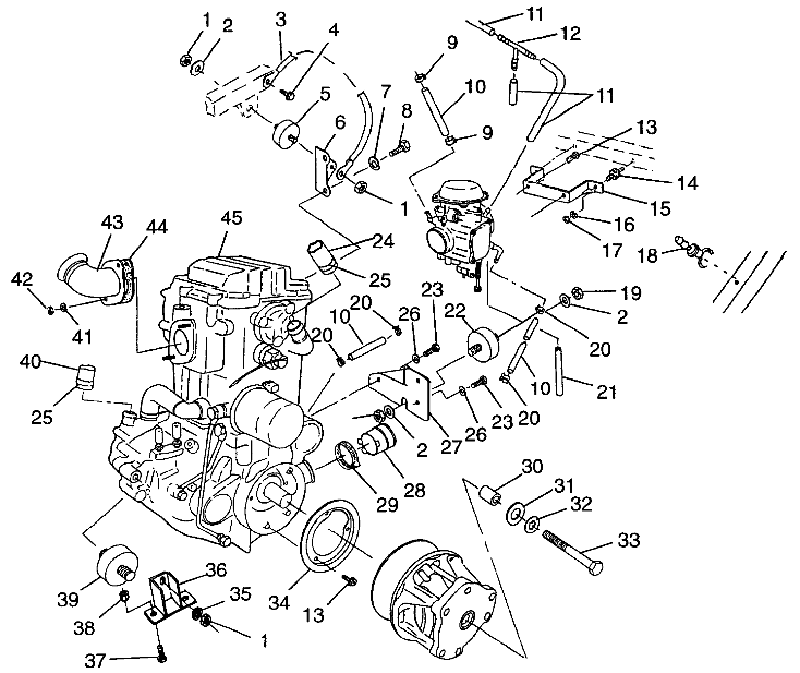 ENGINE MOUNTING Magnum 2X4 W98AA42A (4945524552A008)