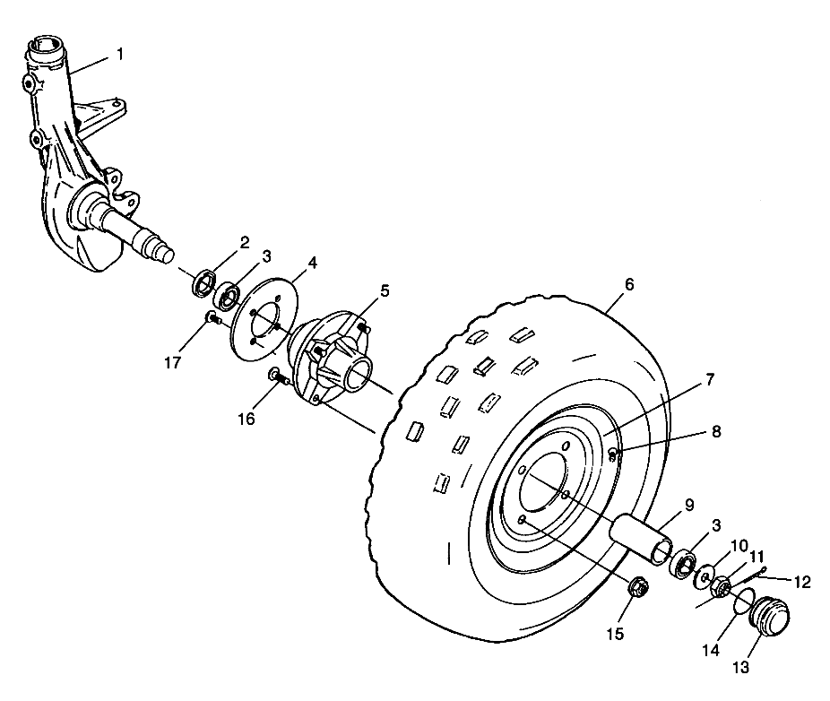 FRONT WHEEL Magnum 2X4 W98AA42A (4945524552B003)