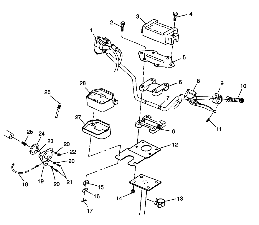 STEERING - HANDLEBAR Magnum 2X4 W98AA42A (4945524552B005)