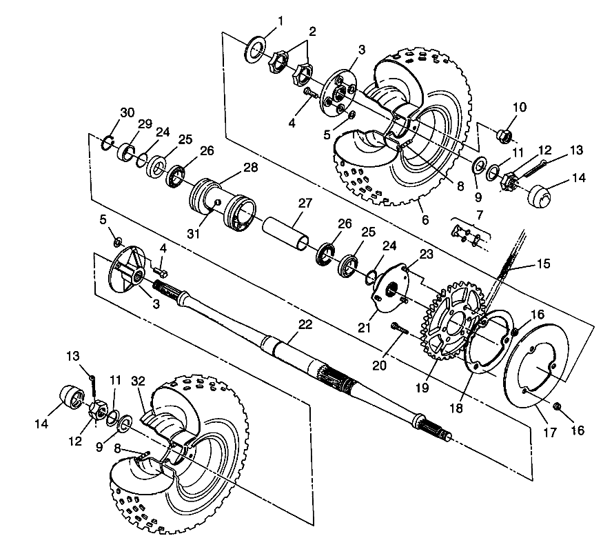 REAR WHEEL DRIVE - W98AA42A (4945524552C002)