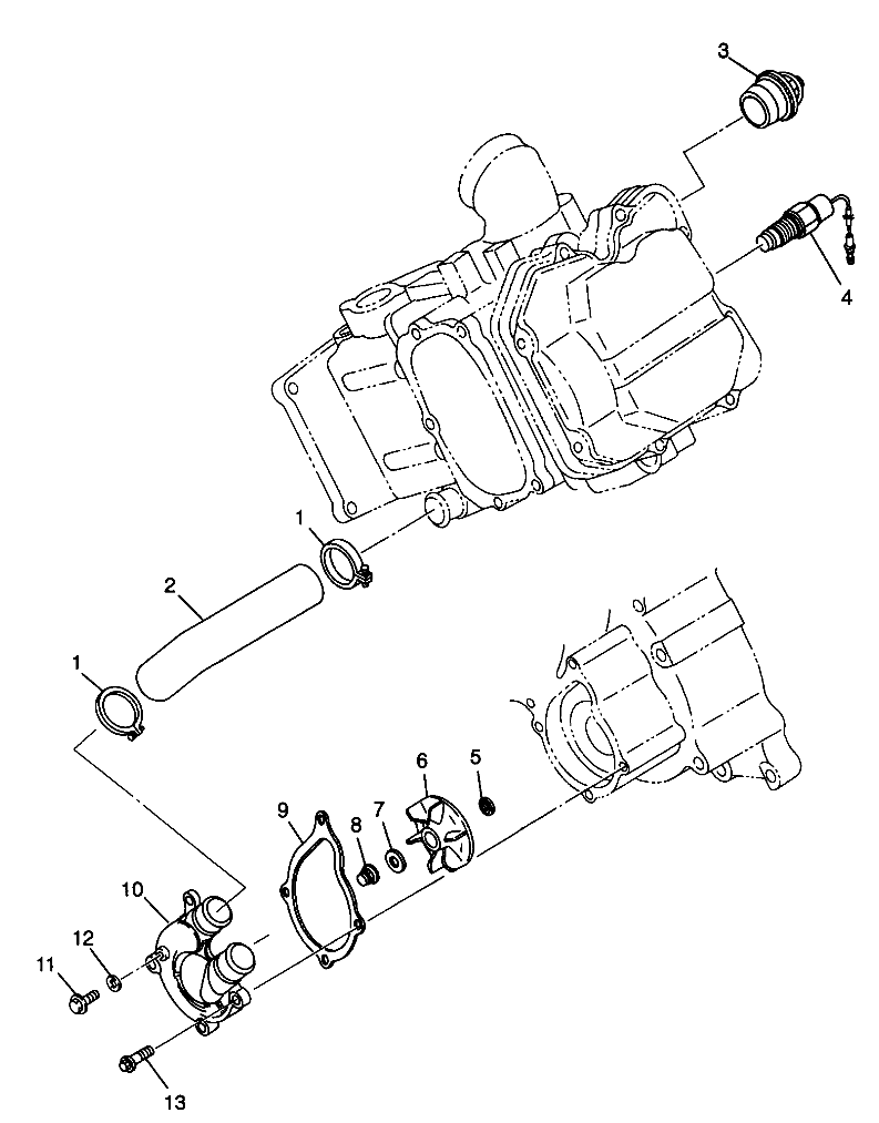 WATER PUMP - W98AA42A (4945524552C012)