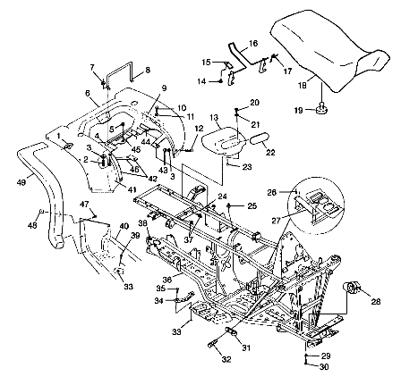 REAR CAB and SEAT - W98CH50AB (4945714571a005)