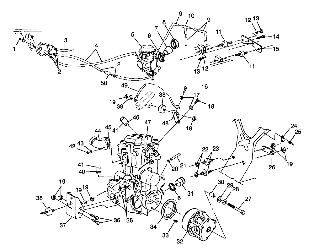 ENGINE MOUNTING - W98CH50AB (4945714571a013)