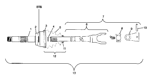 CV JOINT - BTB - W98CH50A (4945714571b004)