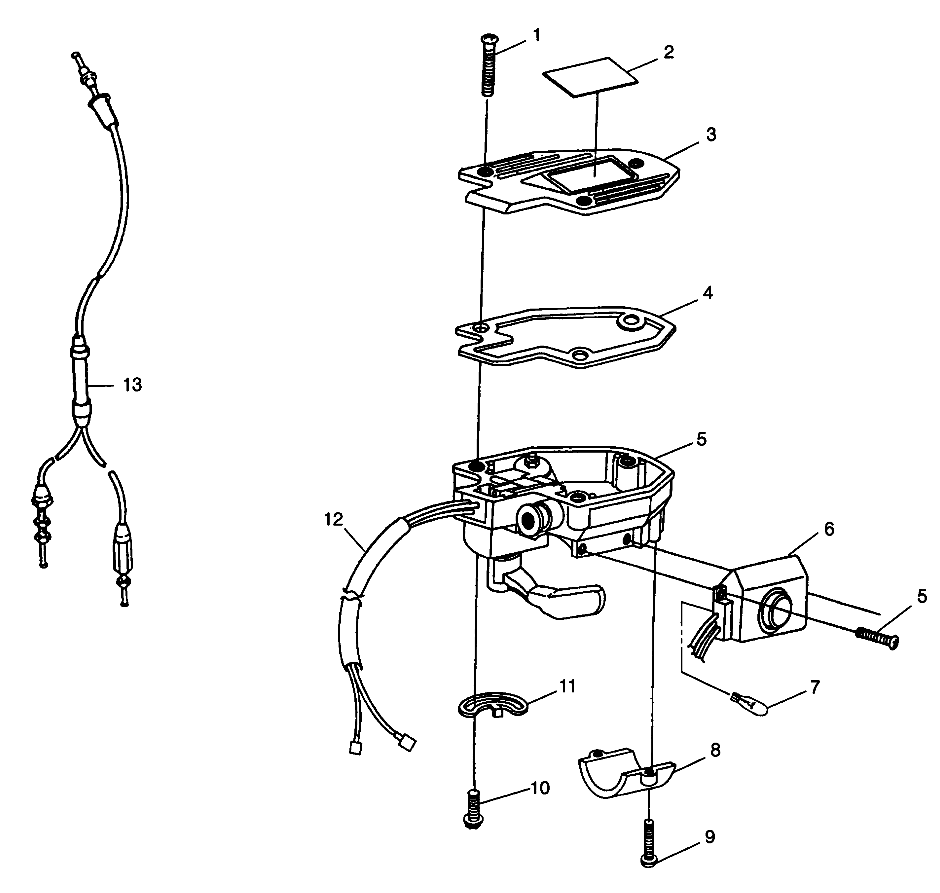 CONTROLS - THROTTLE ASM./CABLE - W98CH50A (4945714571b010)