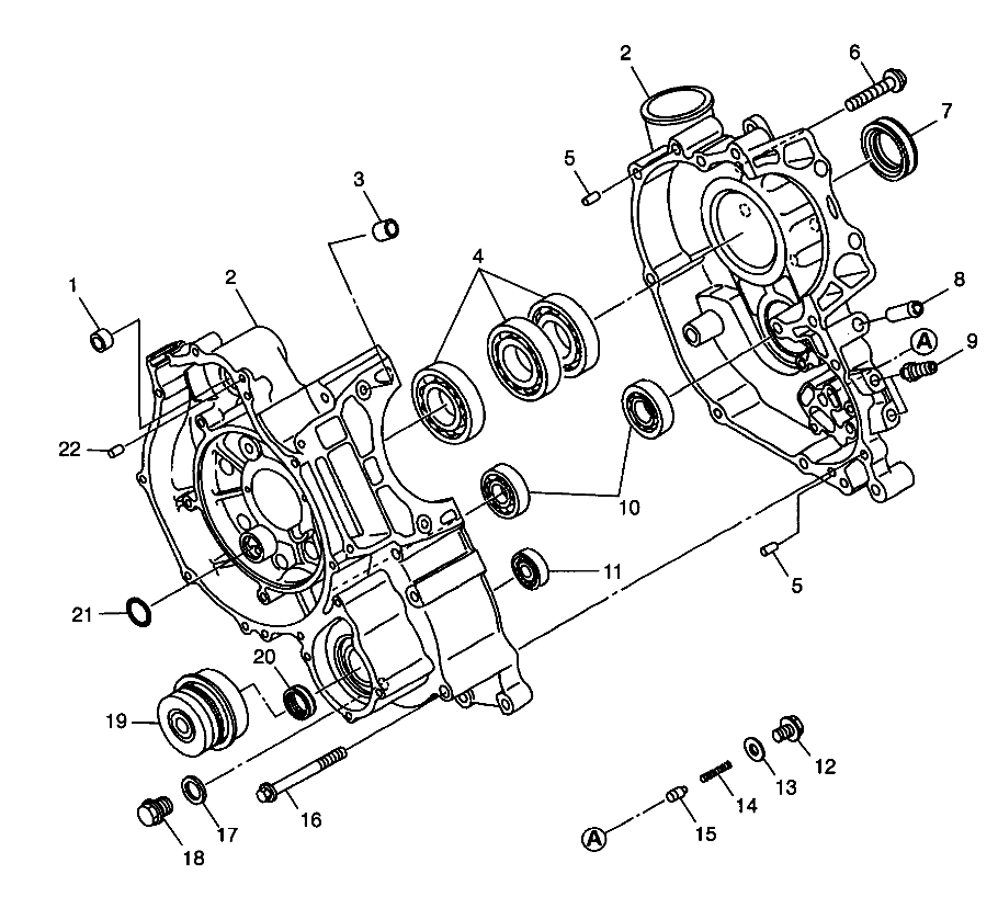 CRANKCASE - W98CH50AB (4945714571d004)