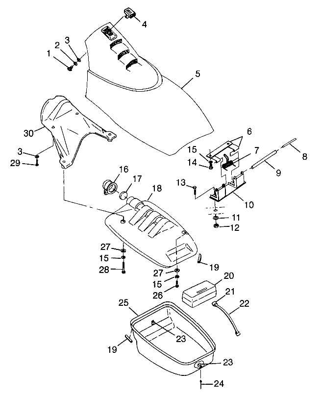 FRONT STORAGE COMPARTMENT - I984978 (4945834583a008)