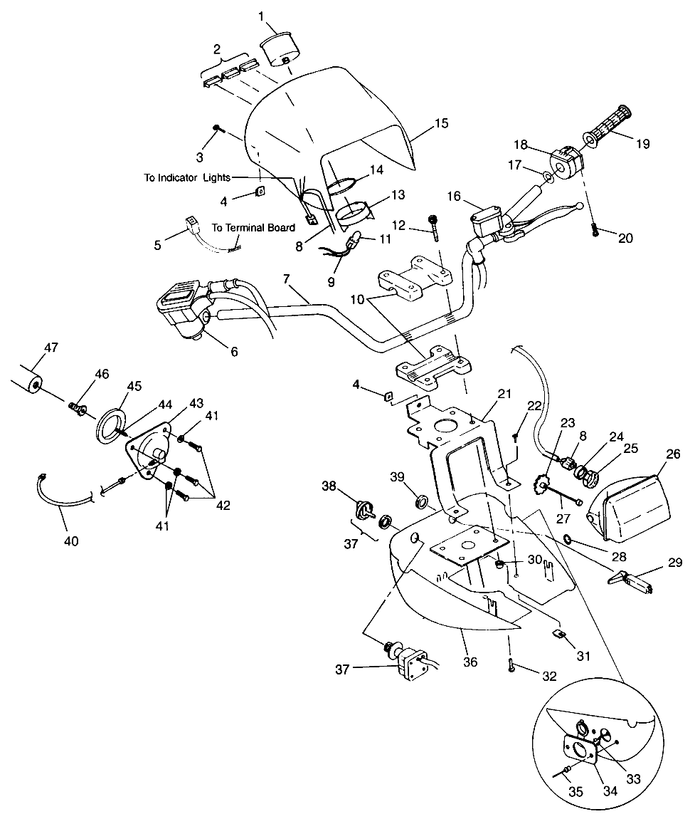 HANDLEBAR and HEADLIGHT POD - A99CH33CB (4945964596b013)