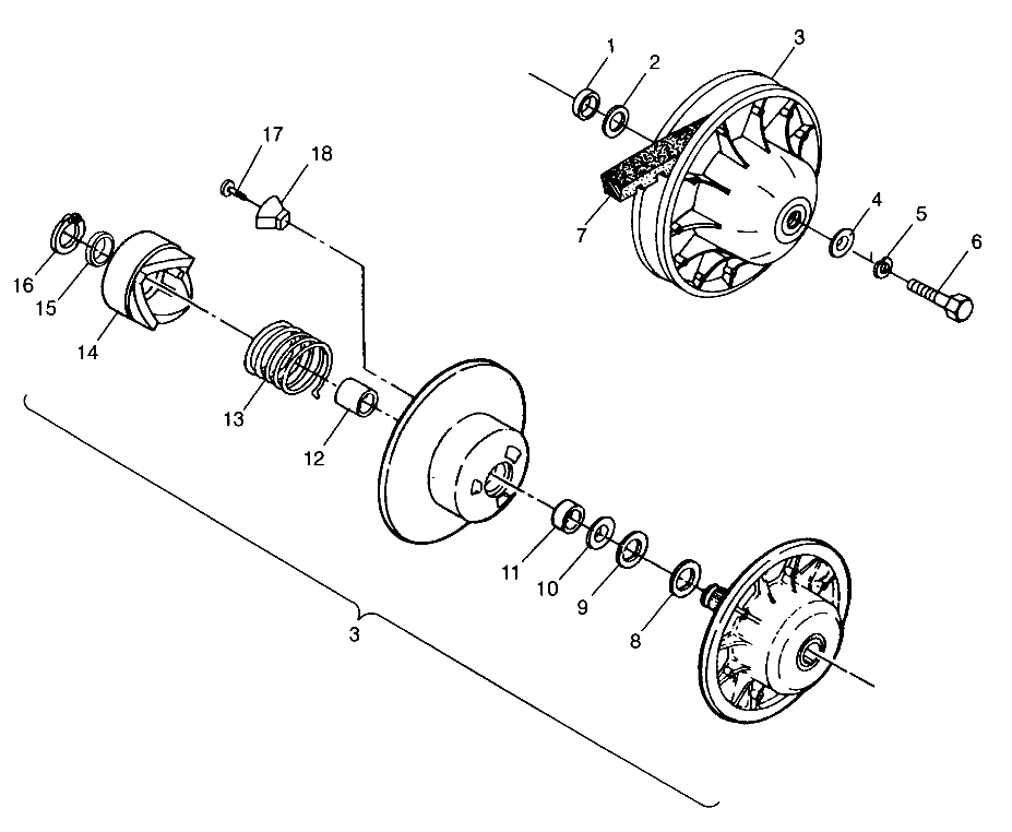 DRIVEN CLUTCH - A99CH33CB (4945964596c005)