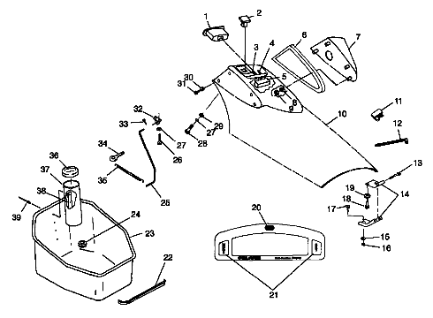 FRONT STORAGE COMPARTMENT - I984590 (4946314631a008)