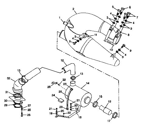 EXHAUST SYSTEM - B984590 (4946314631b005)