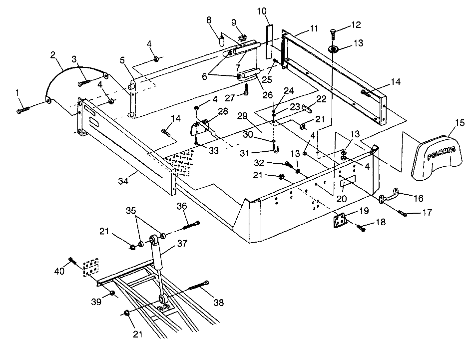 REAR BED MOUNTING - W98AE50A (4946394639a008)