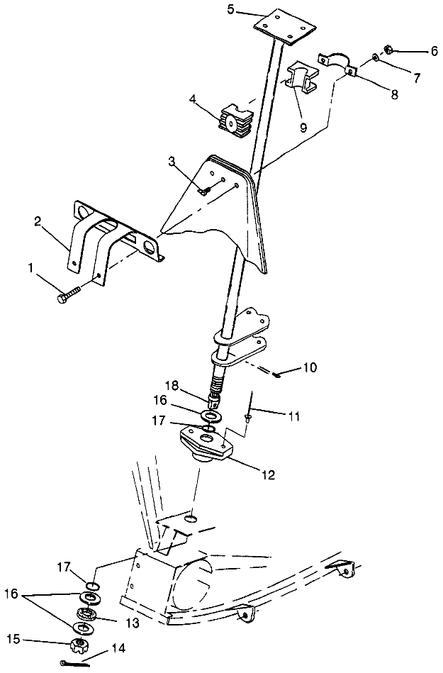 STEERING POST - W98AE50A (4946394639b011)