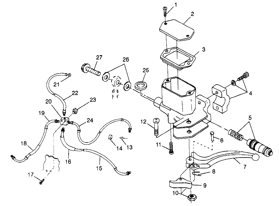 CONTROLS - MASTER CYLINDER/BRAKE LINE - N98AE50D (4946394639b013)