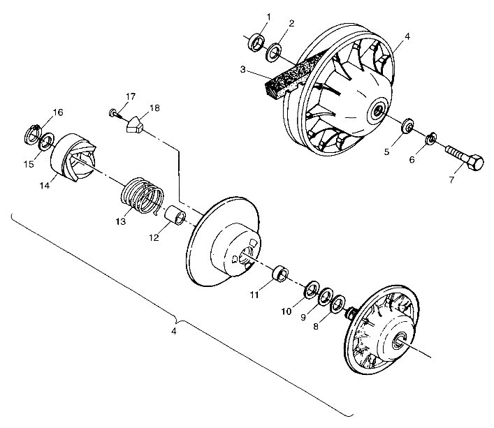 DRIVEN CLUTCH - W98AE50A (4946394639c010)