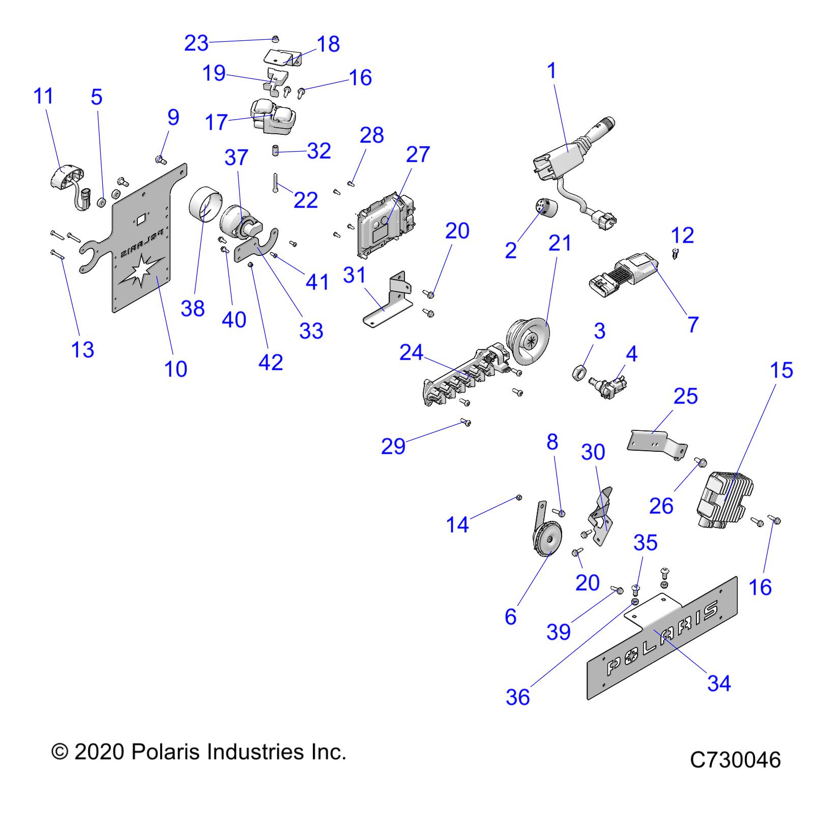 ELECTRICAL, WIRE HARNESS COMPONENTS, AND LICENSE PLATE - R21RRS99C9/CK/CP/F9/FP/PCW (C730046)