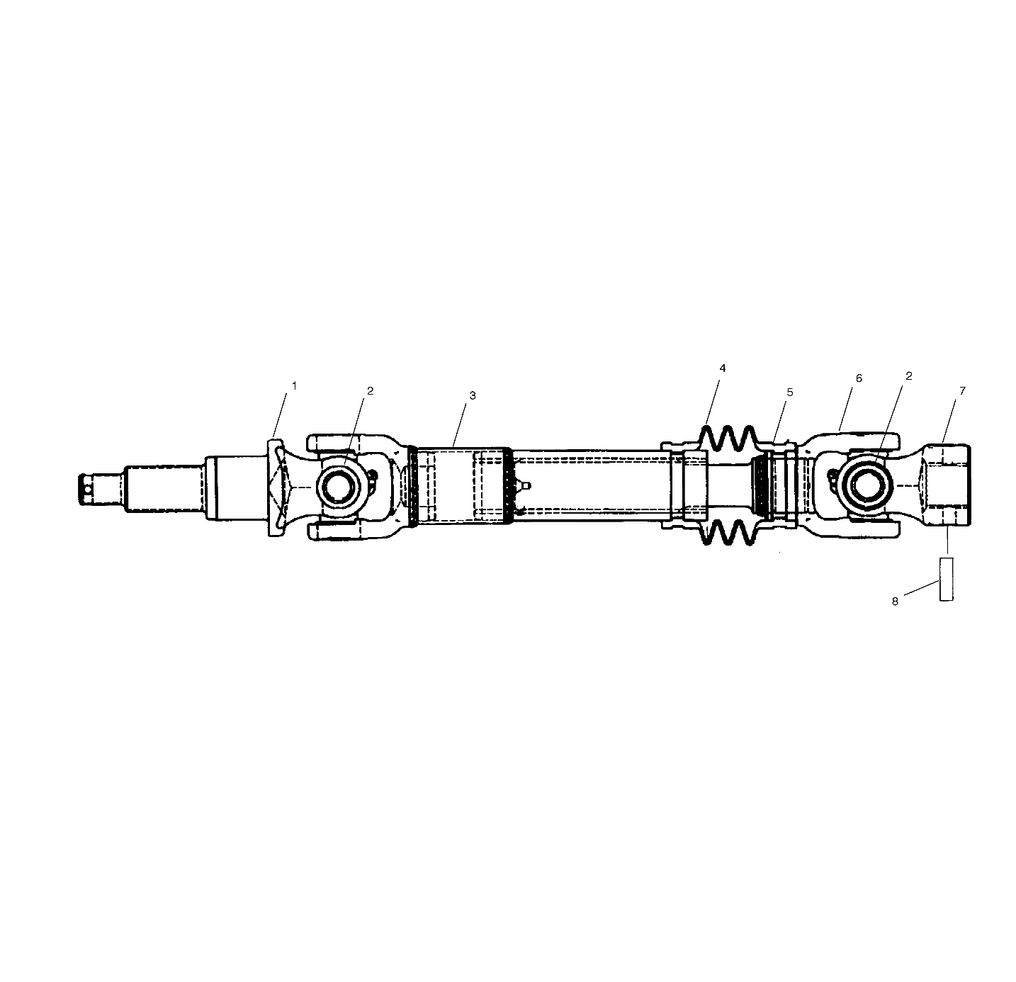 MID AXLE DRIVE SHAFT (RH) - A99RF50AA (4946494649B009)