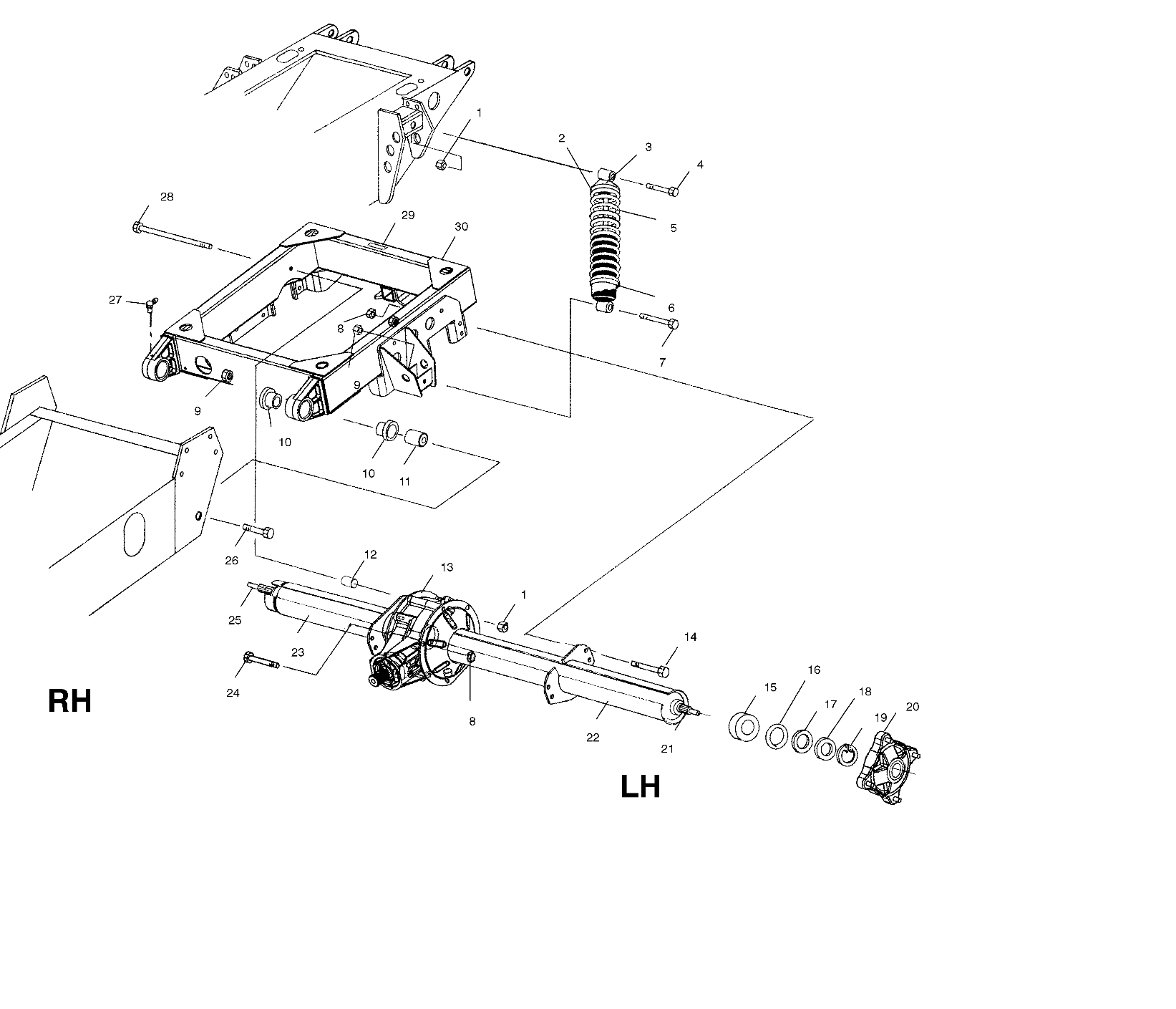 SWING ARM/REAR SHOCK - A99RF50AA (4946494649C011)