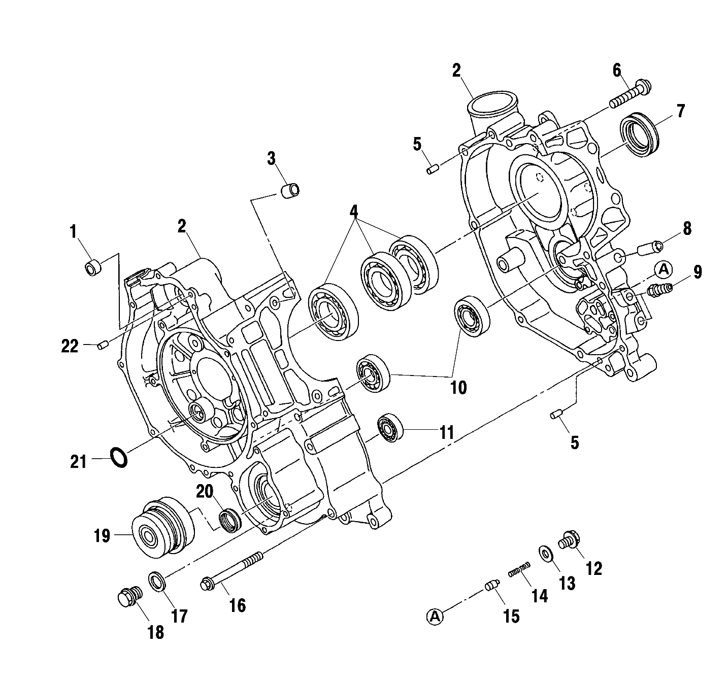 CRANKCASE - A99RF50AA (4946494649D009)