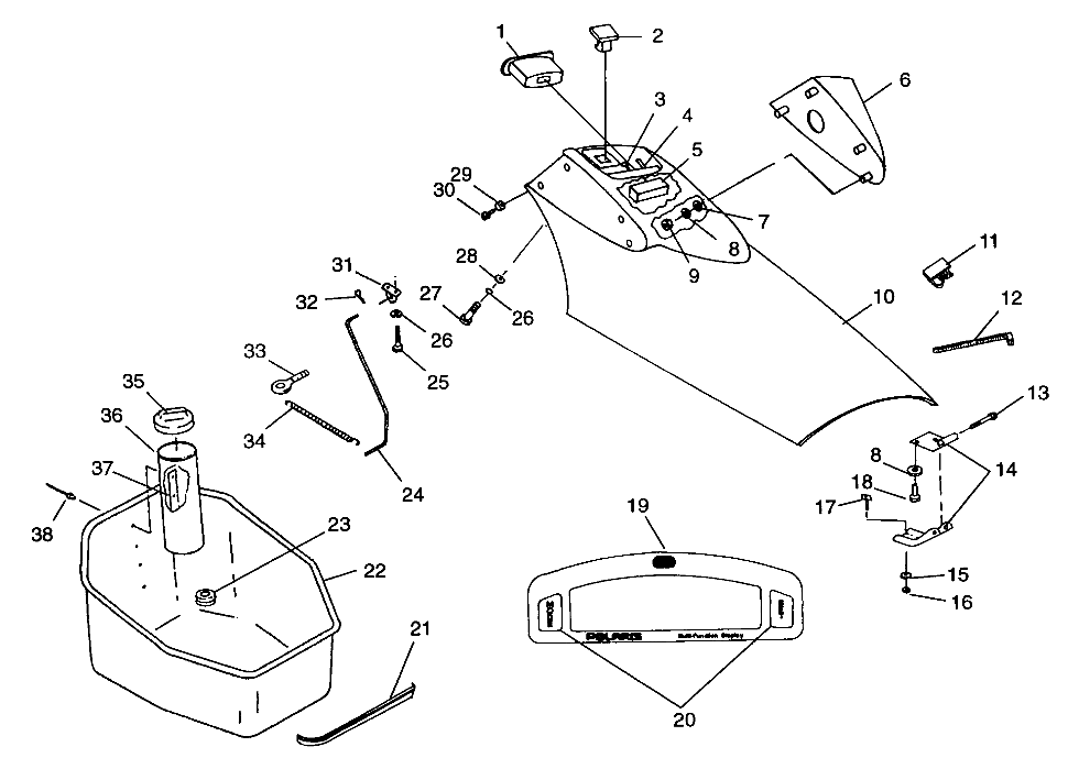 FRONT STORAGE COMPARTMENT - B984573 (4946554655a008)