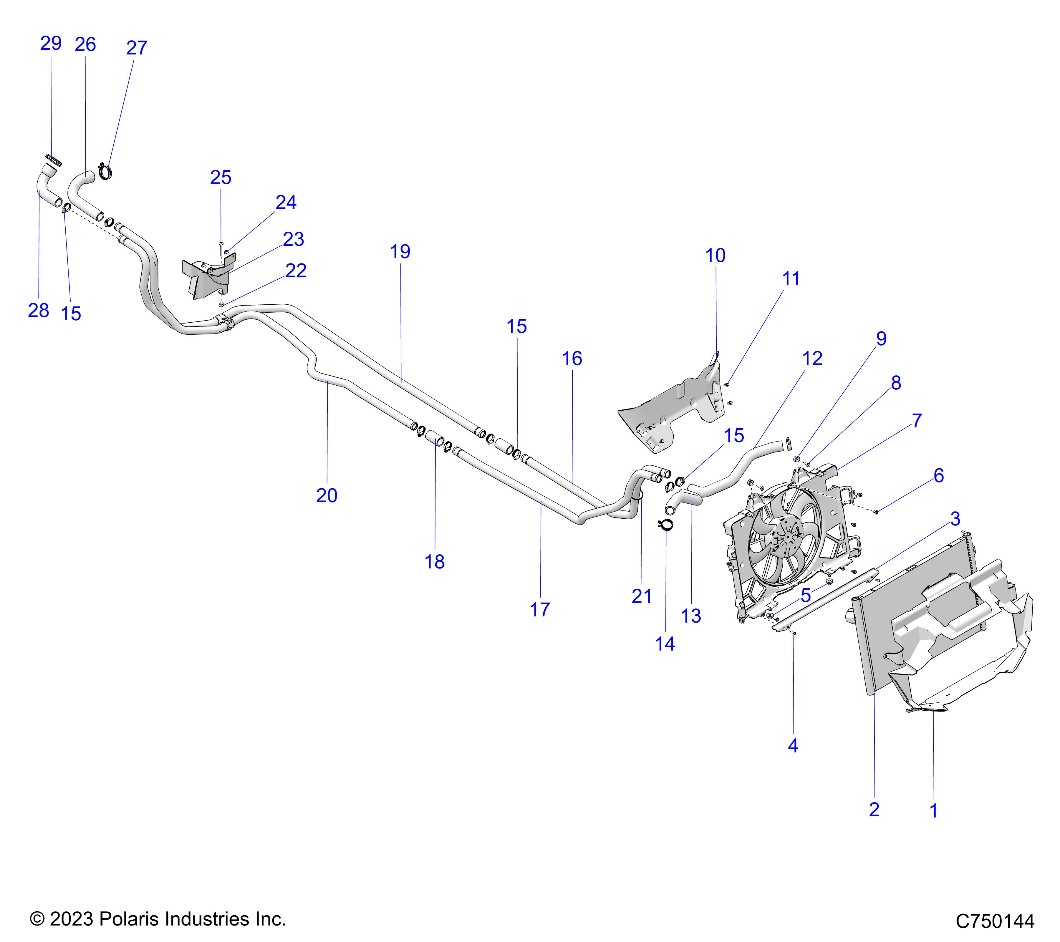 ENGINE, COOLING - Z25R4D2KAK/BK/AJ/BJ/AM/BM (C750144)