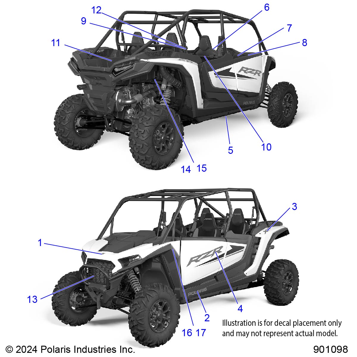 BODY, DECALS - Z25NME99N4 (901098-01)