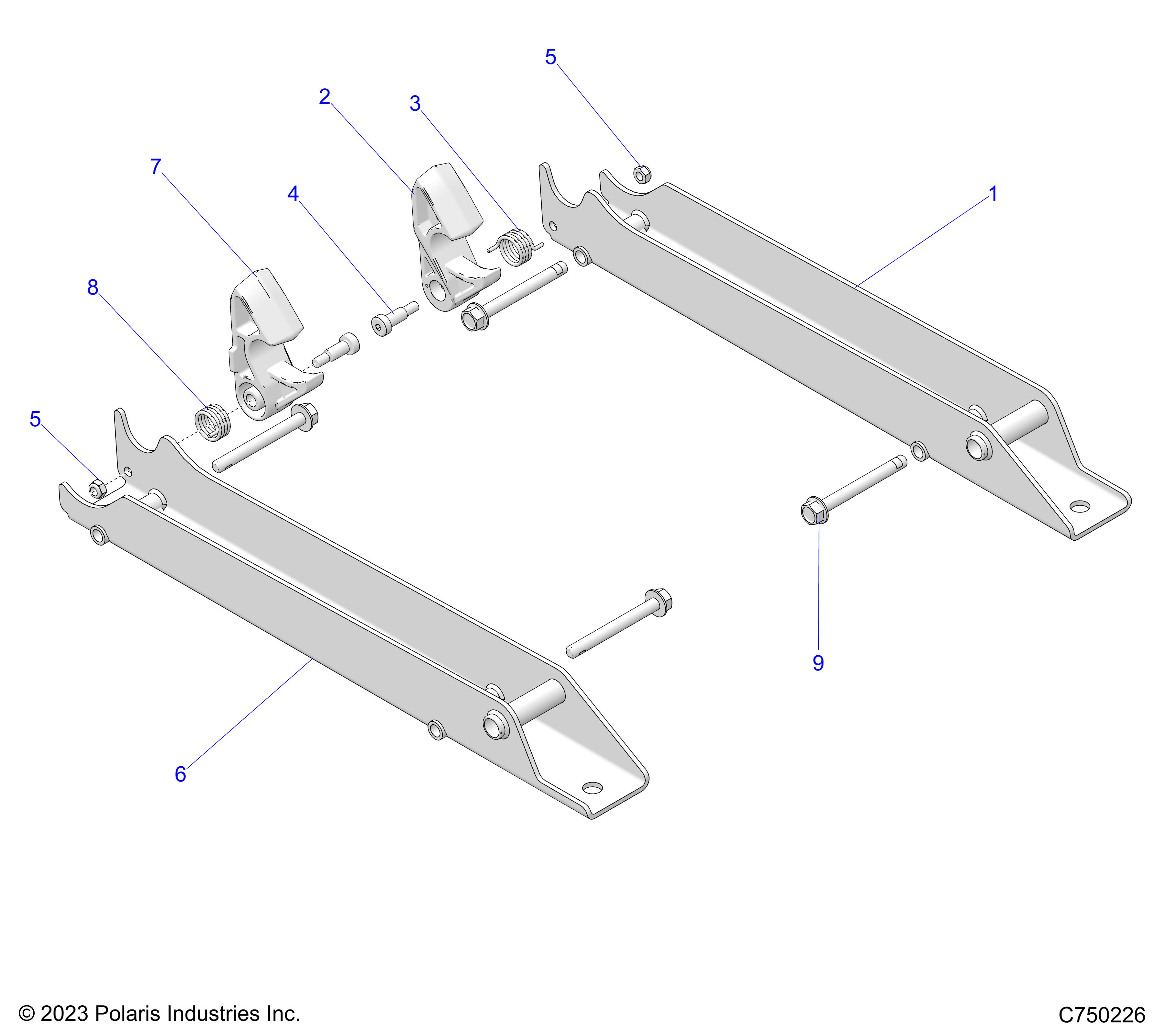 BODY, SEAT MOUNTING, PASSENGER - Z25SPD92AA/AF/AL/BA/BL/BF (C750226)