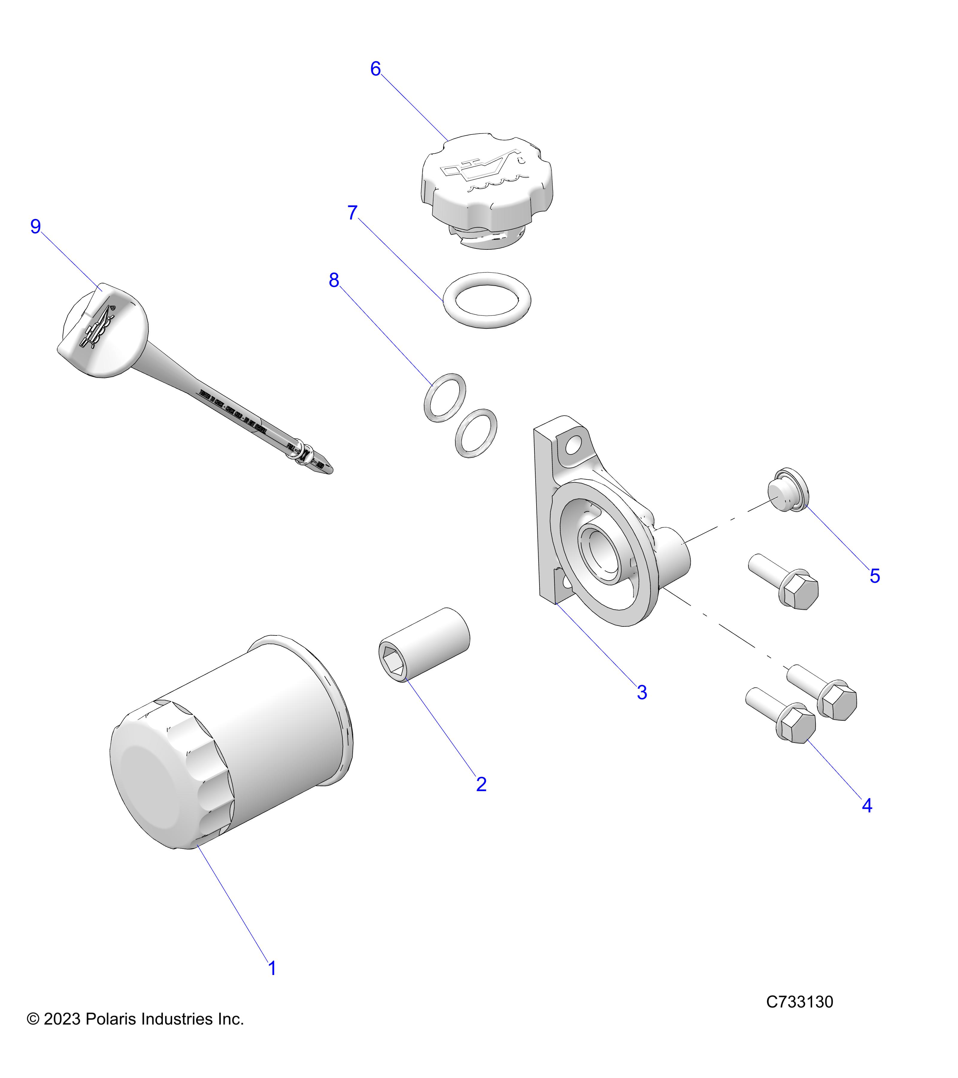 ENGINE, OIL FILTER and DIPSTICK - R24MAA5AJ1 (C733130)