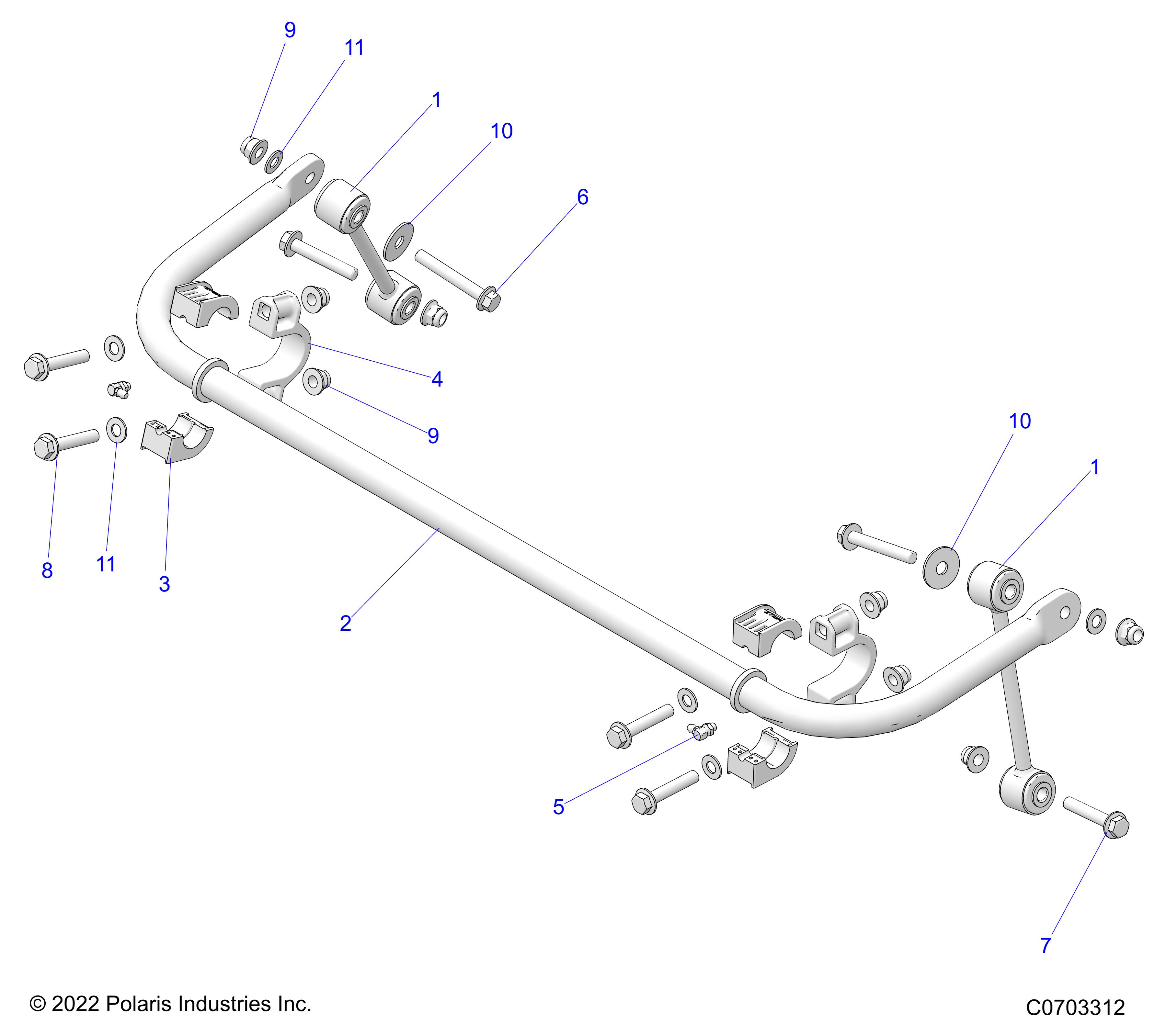 SUSPENSION, STABILIZER BAR, REAR - Z23NAE99A/99B (C0703312)