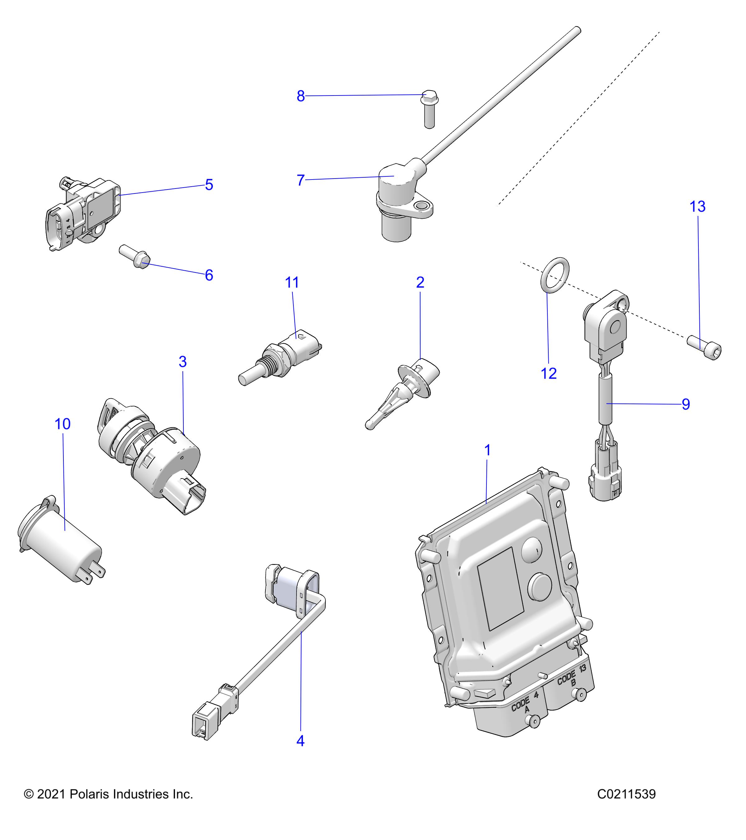 ELECTRICAL, SWITCHES, SENSORS, ECU and CONTROL MODULES - A22SXM95AG (C102345-5)