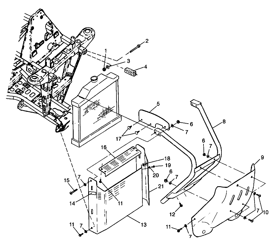 FRONT BUMPER and SHIELDS Sport 400L W98BA38C (4947234723A007)