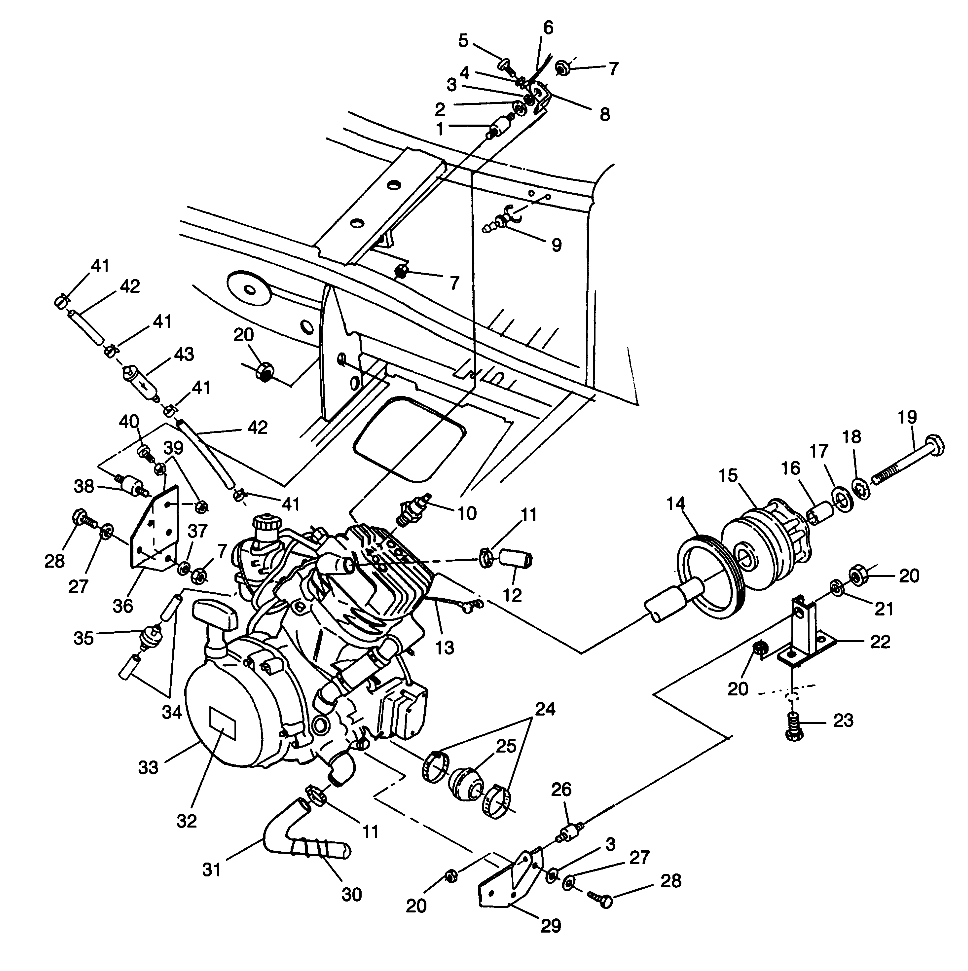 ENGINE MOUNTING Sport 400L W98BA38C (4947234723A009)