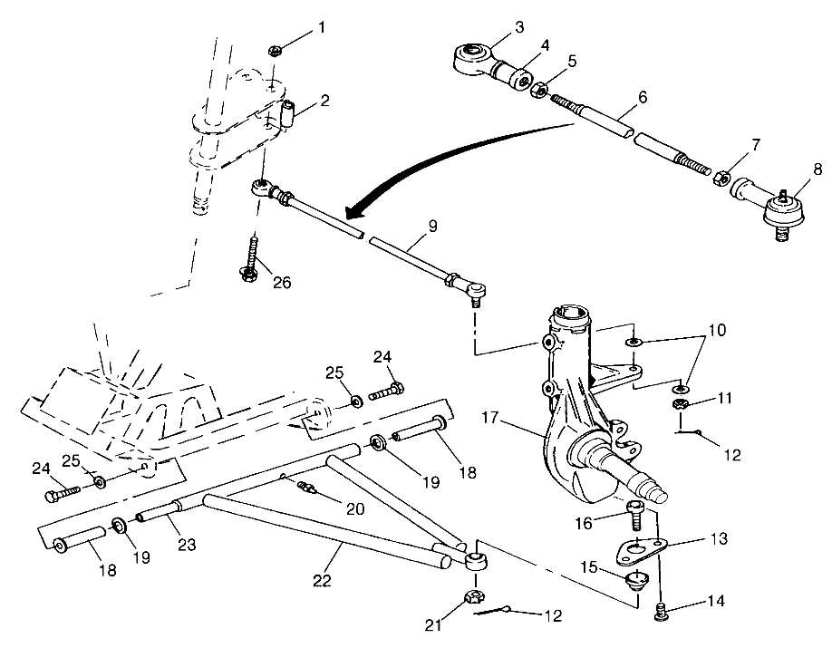 A-ARM/STRUT MOUNTING Sport 400L W98BA38C (4947234723B005)