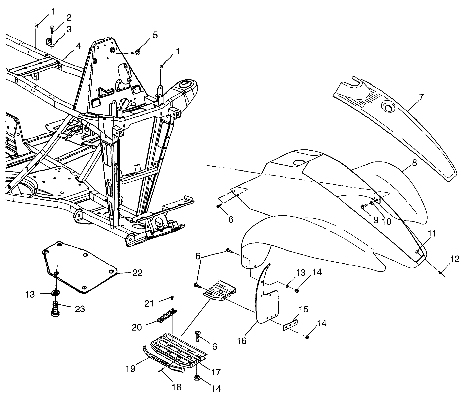 FRONT CAB Scrambler 400 W98BC38C (4947254725A005)