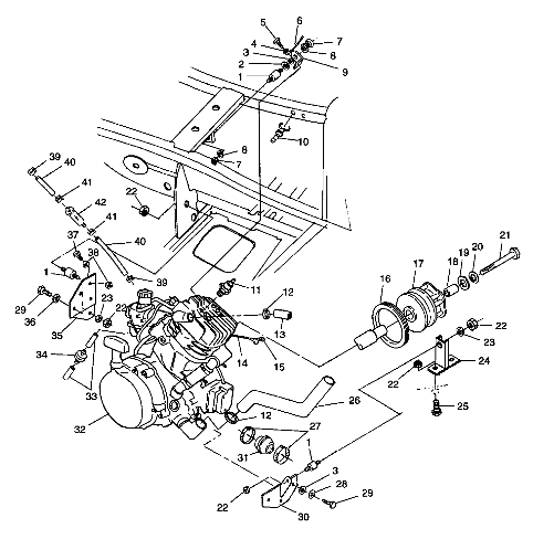 ENGINE MOUNTING Scrambler 400 W98BC38C (4947254725A009)