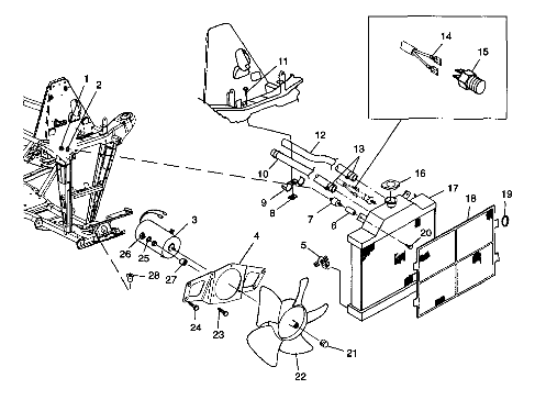 COOLING SYSTEM Scrambler 400 W98BC38C (4947254725A011)