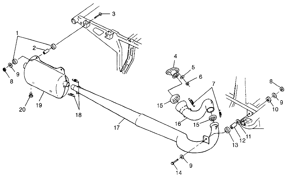 EXHAUST SYSTEM Scrambler 400 W98BC38C (4947254725A012)