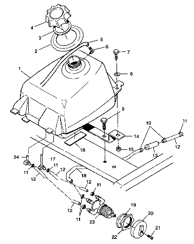 FUEL TANK Scrambler 400 W98BC38C (4947254725A013)