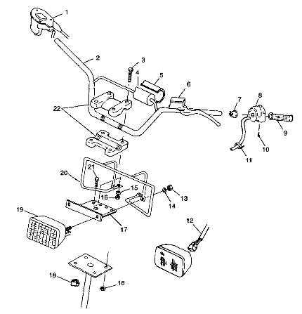 HANDLEBAR/HEADLIGHT Scrambler 400 W98BC38C (4947254725B009)