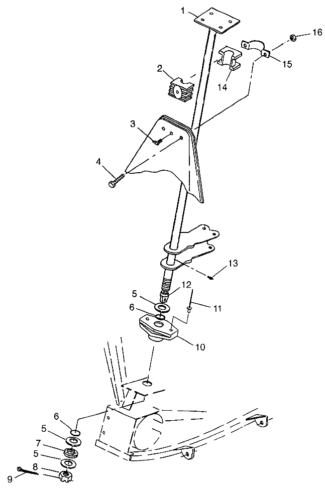 STEERING POST Scrambler 400 W98BC38C (4947254725B010)