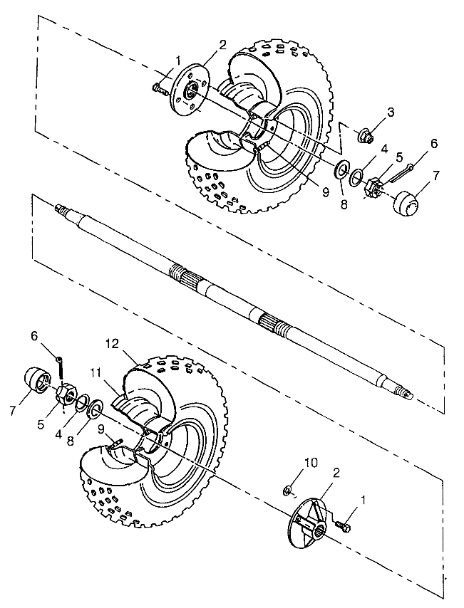 REAR WHEEL Scrambler 400 W98BC38C (4947254725C004)