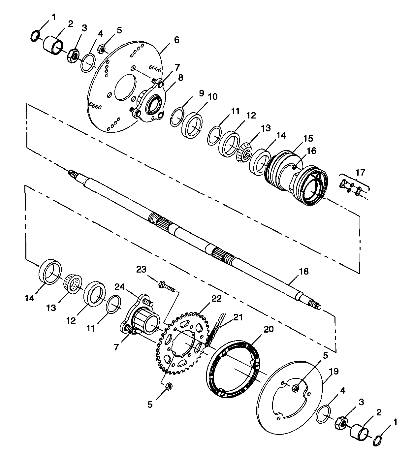 REAR HOUSING Scrambler 400 W98BC38C (4947254725C005)