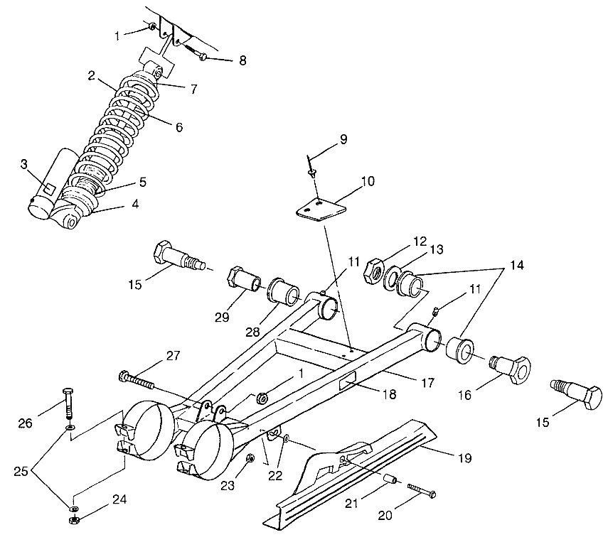 SWING ARM/SHOCK MOUNTING Scrambler 400 W98BC38C (4947254725C007)