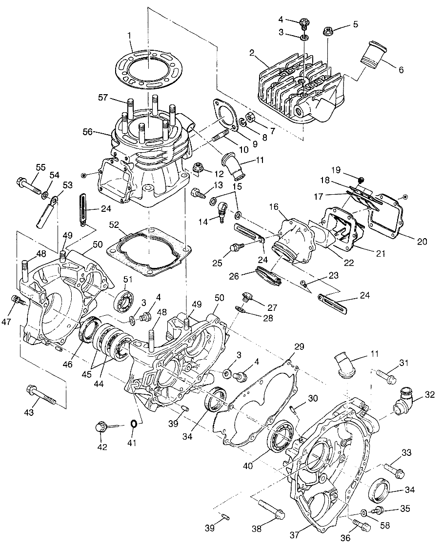 CRANKCASE and CYLINDER - W98BC38C (4947254725d001)