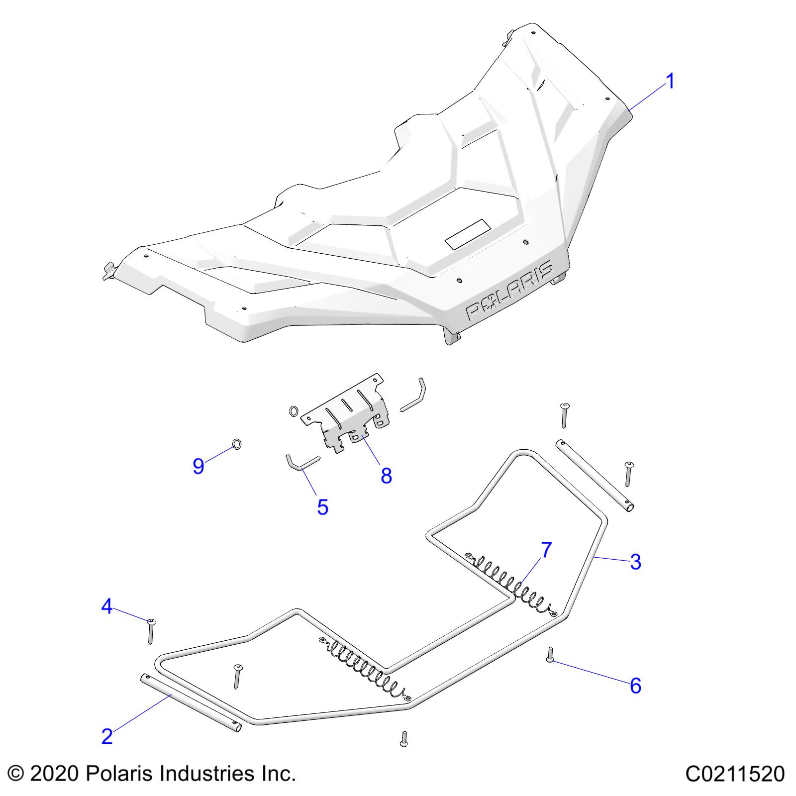 BODY, FRONT STORAGE COVER - A21SEG50A1/A5/CA1/CA5 (C0211520)