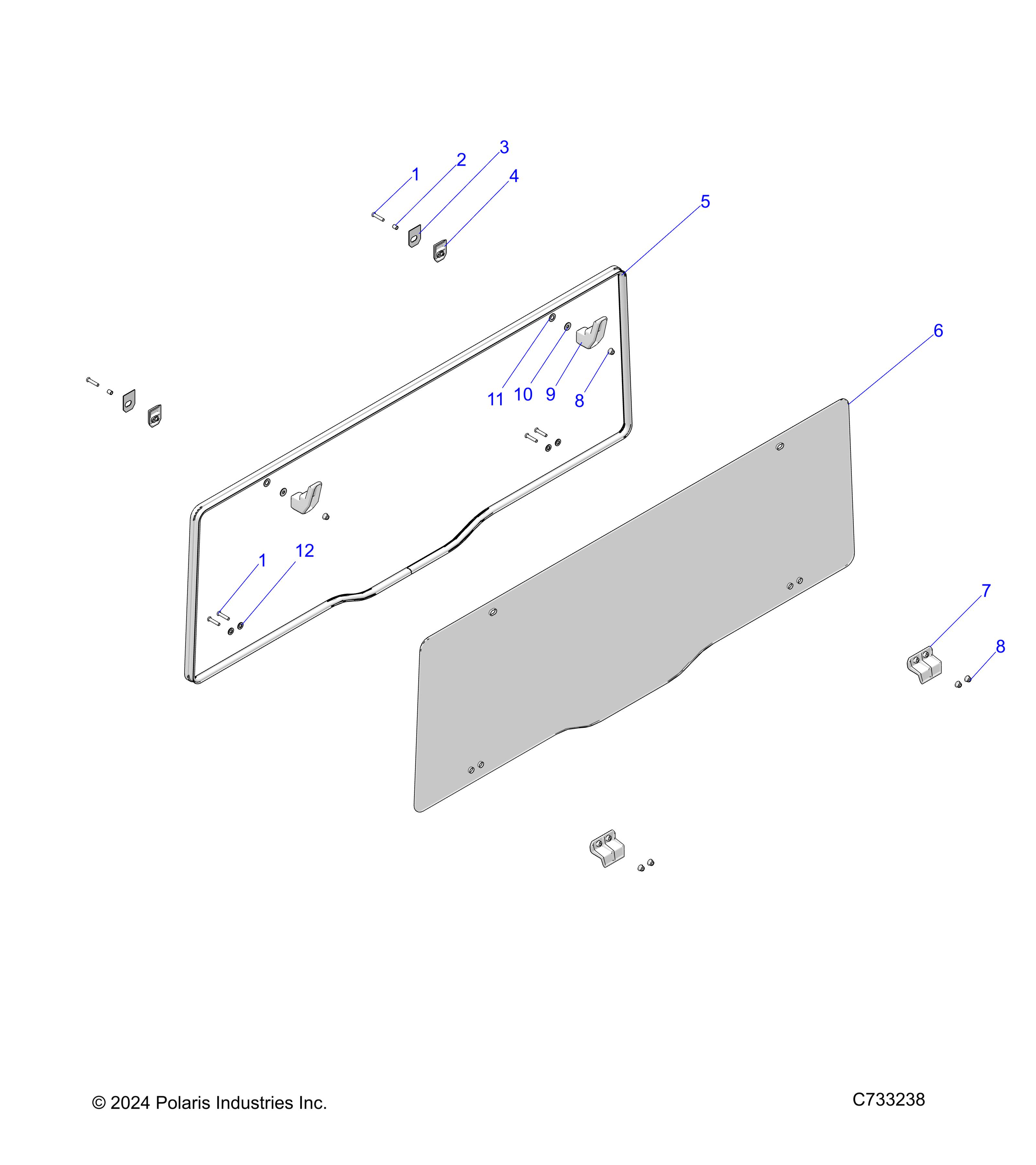 BODY, REAR WINDOW - R25RST99AY/AL (C733238)