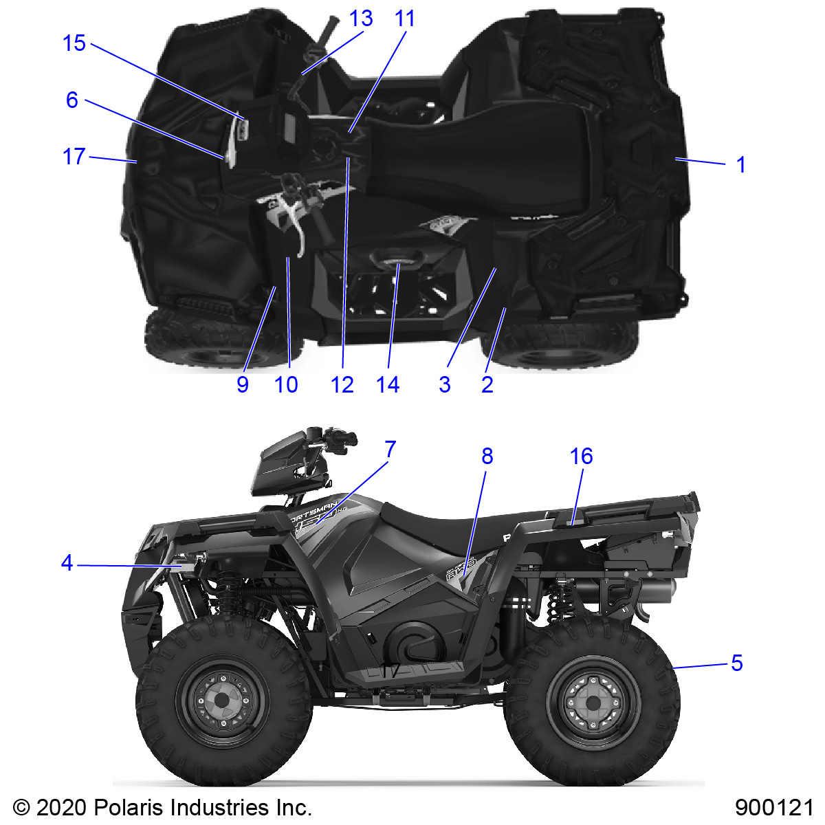 BODY, DECALS - A20SEE50A1/A5/CA1/CA5 (900121-01)