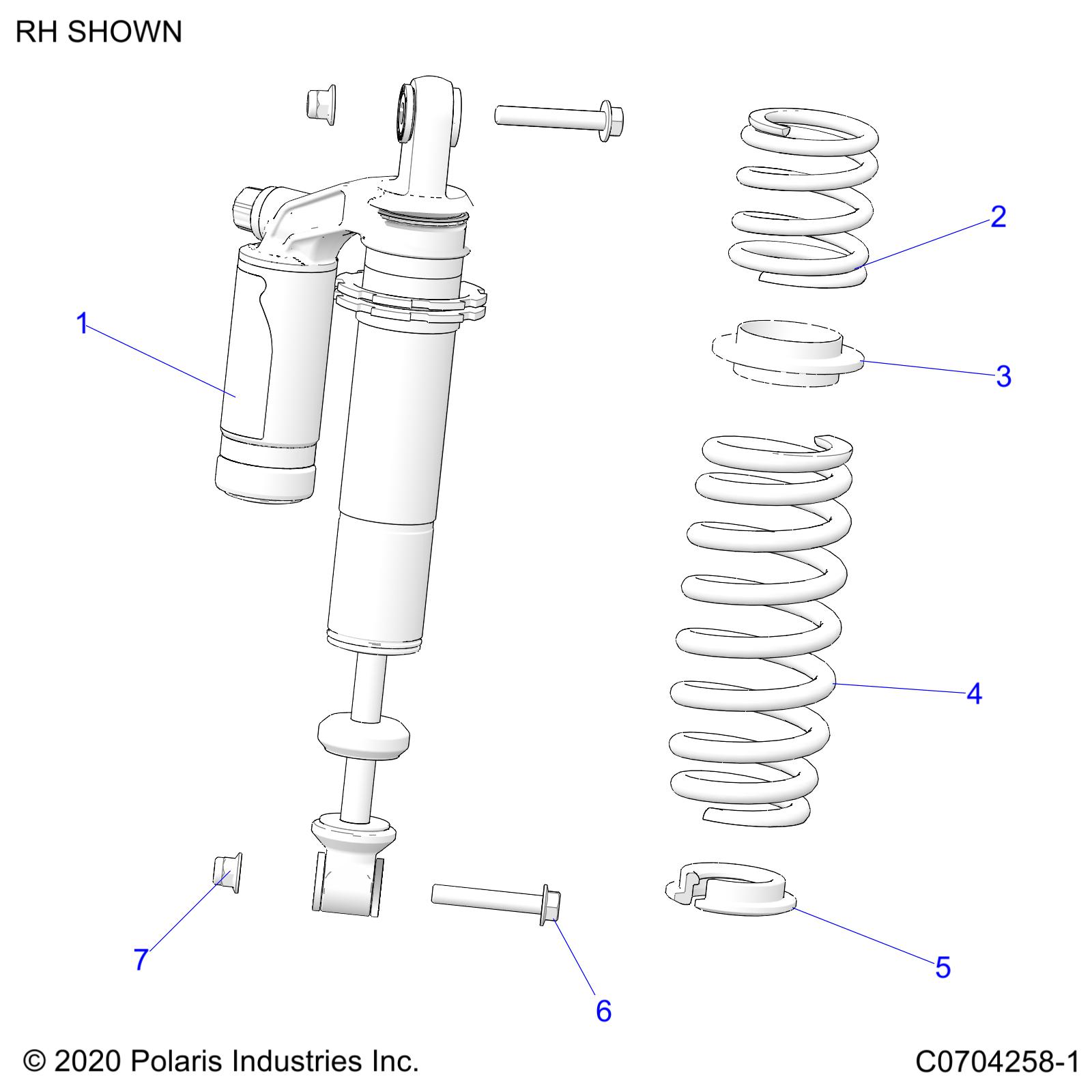 SUSPENSION, REAR SHOCK - Z21A5K87B4 (C701020-2)