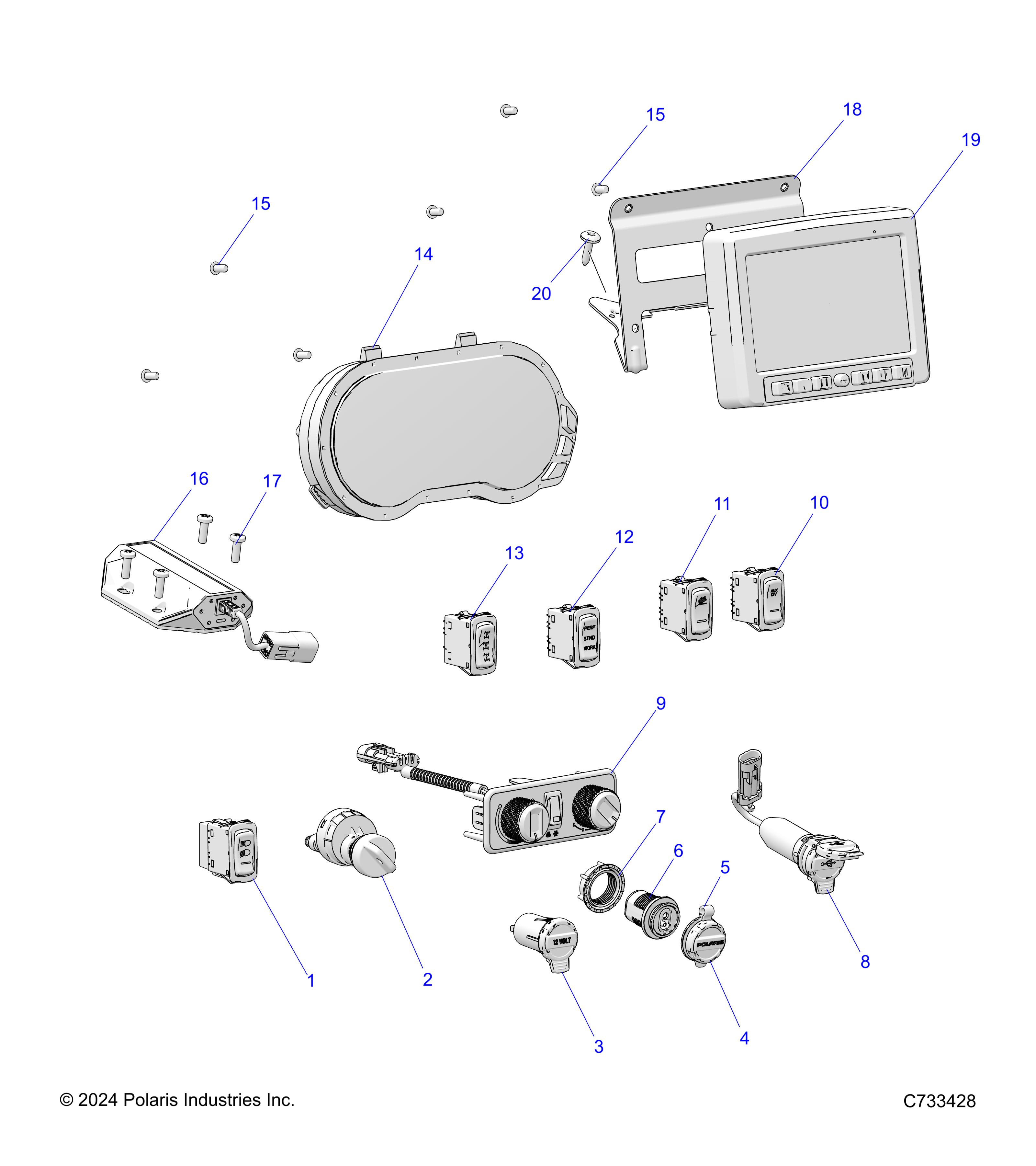 ELECTRICAL, DASH INSTRUMENTS - R25RRV99AC (C733428)