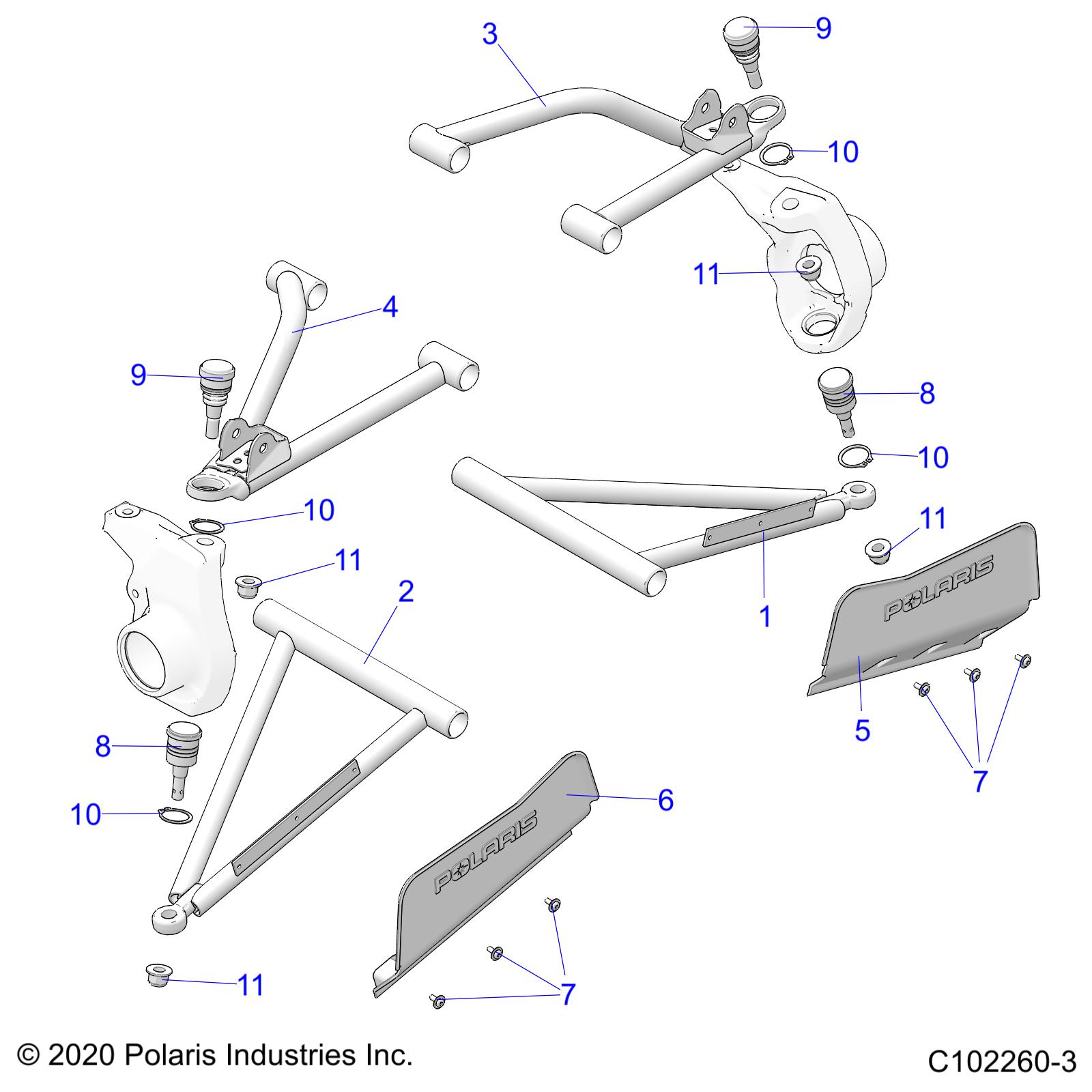 SUSPENSION, A-ARMS - A21SJS57CX (C102260-3)